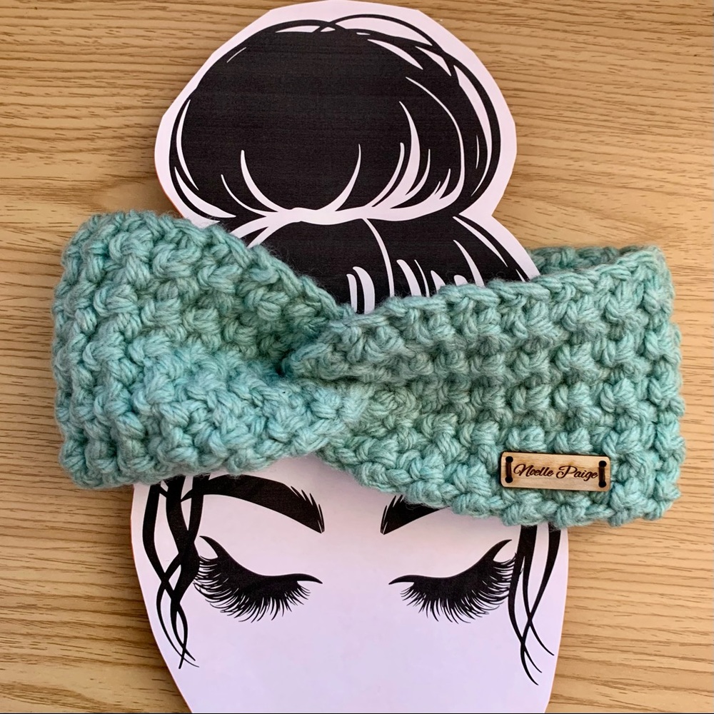 Noelle Paige Handmade Crochet Front Twist “Lula” Ear Warmer Headband